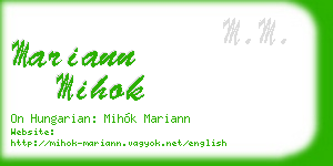 mariann mihok business card
